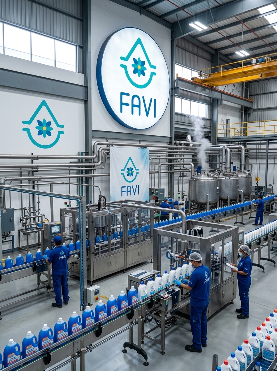 Proceso de fabricación de productos de limpieza FAVI